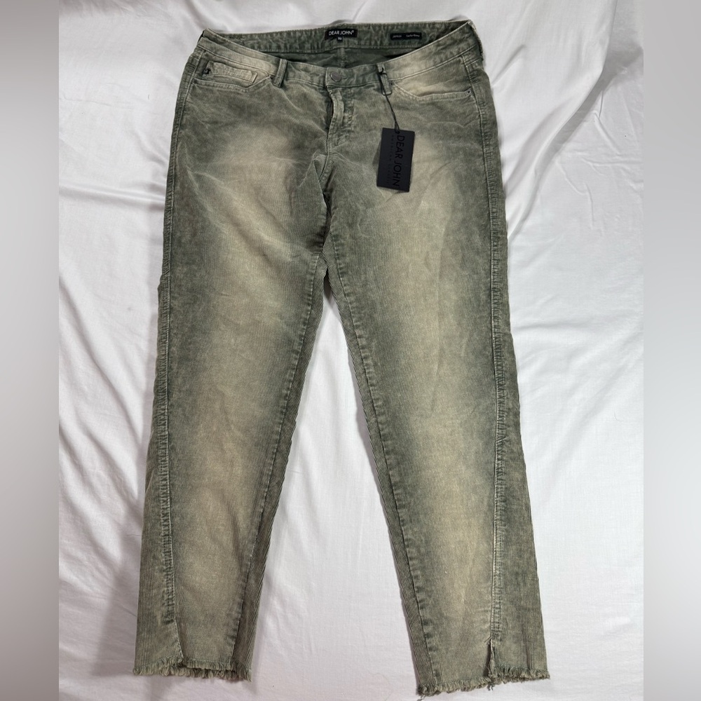 Dear John Sage Ankle corduroy Jeans new with tags